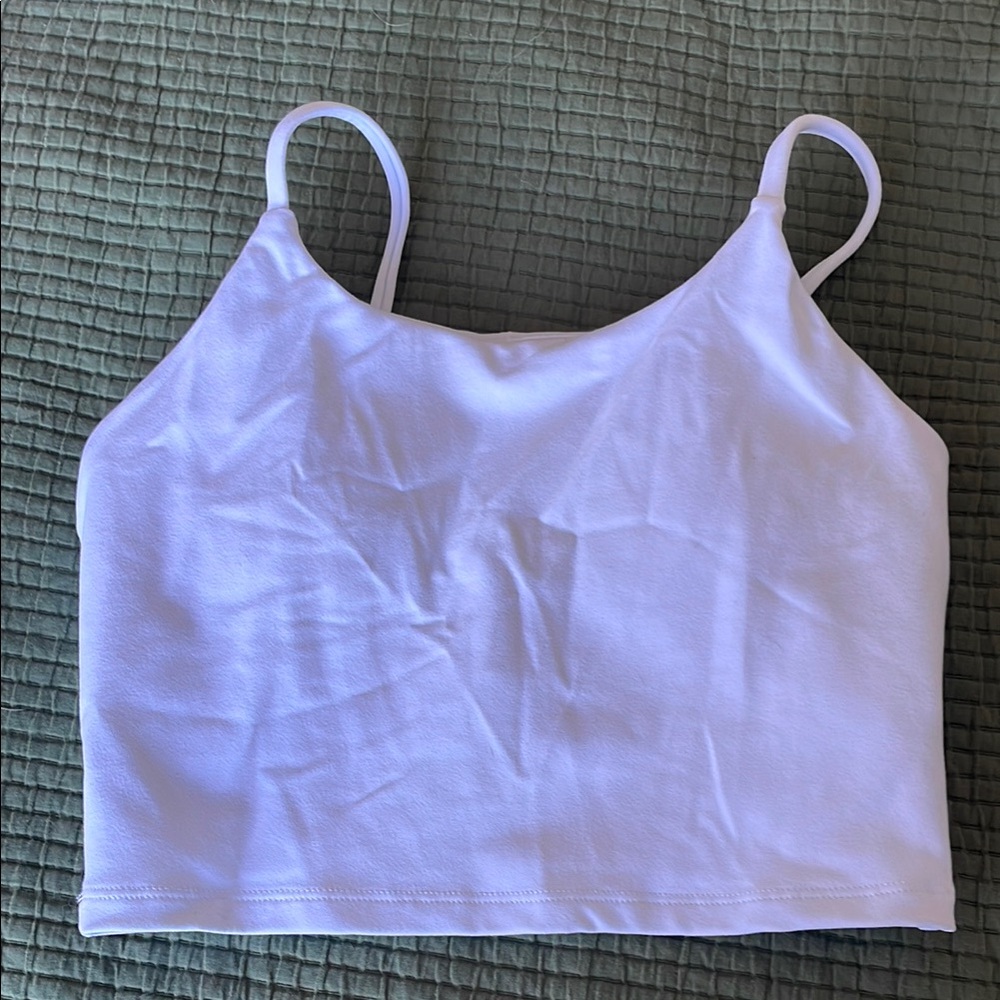PARAGON White Fitted Crop Sports Bra